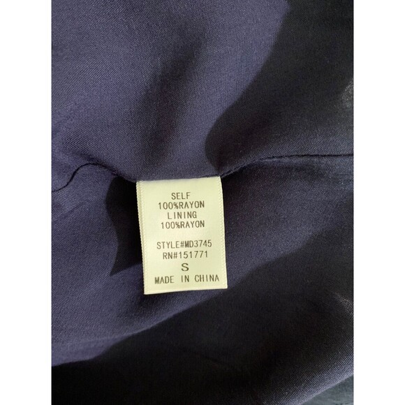 Hudson Gray Short Sleeve Drop Waist Tiered Dress Ruffle Hem Blue Tie Dye Small - Picture 11 of 16